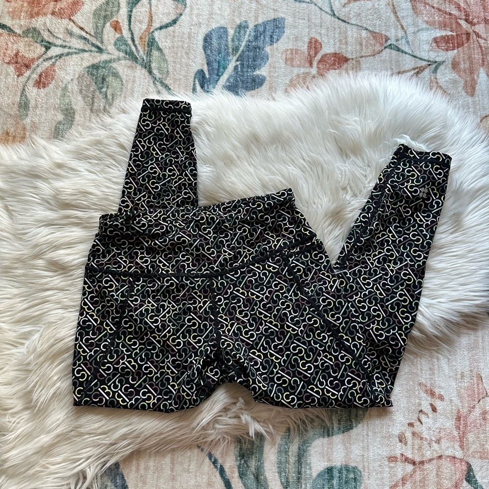 SWEATY BETTY Power High Waist 7/8 Legging In Black Slot Print - Picture 6 of 9